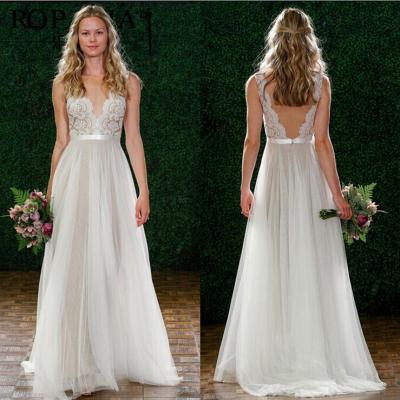 Europe And The United States Lace Net Yarn Splicing Dress Wedding Dresses