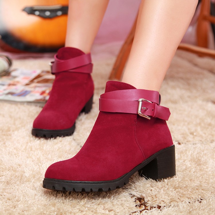 ankle boots with chunky heel