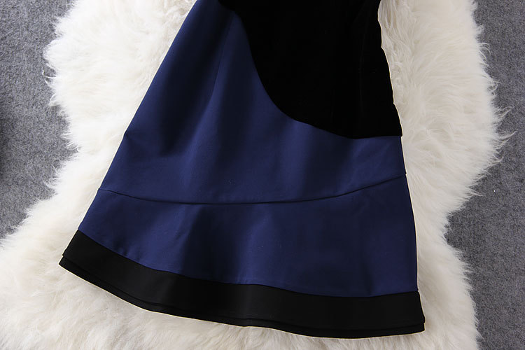 Blue Velvet Dress Stitching on Luulla