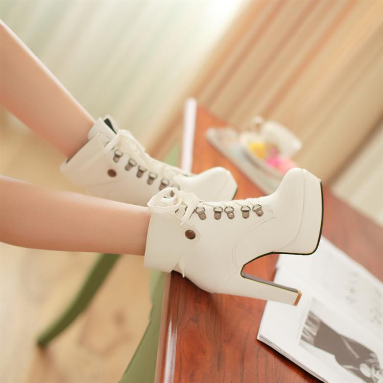 Ivory Mid-Calf Boots - Lace Boots - Pointed-Toe Boots - Lulus