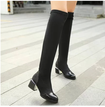 thin leg knee high boots