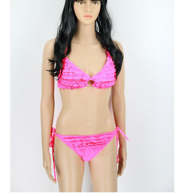 Fission Suit Bracket Bathing Steel Bikini Strip Color Hot Women's Padding Pure Fold 111 Without 5RAj34Lq