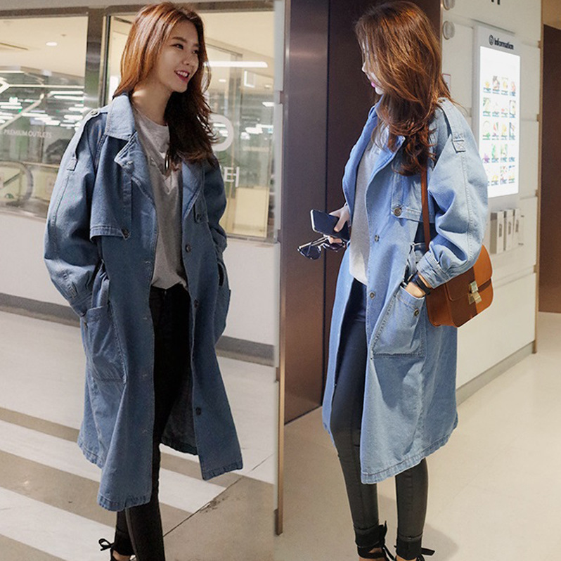 long denim coat womens