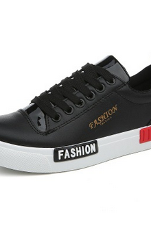 Leather Sneakers with Lace-up Fasten 