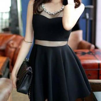 Women Black Short Dress Sl..