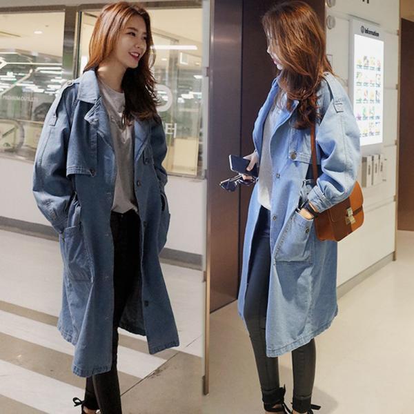 light blue long coat womens