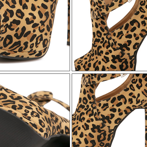 leopard ankle strap pumps