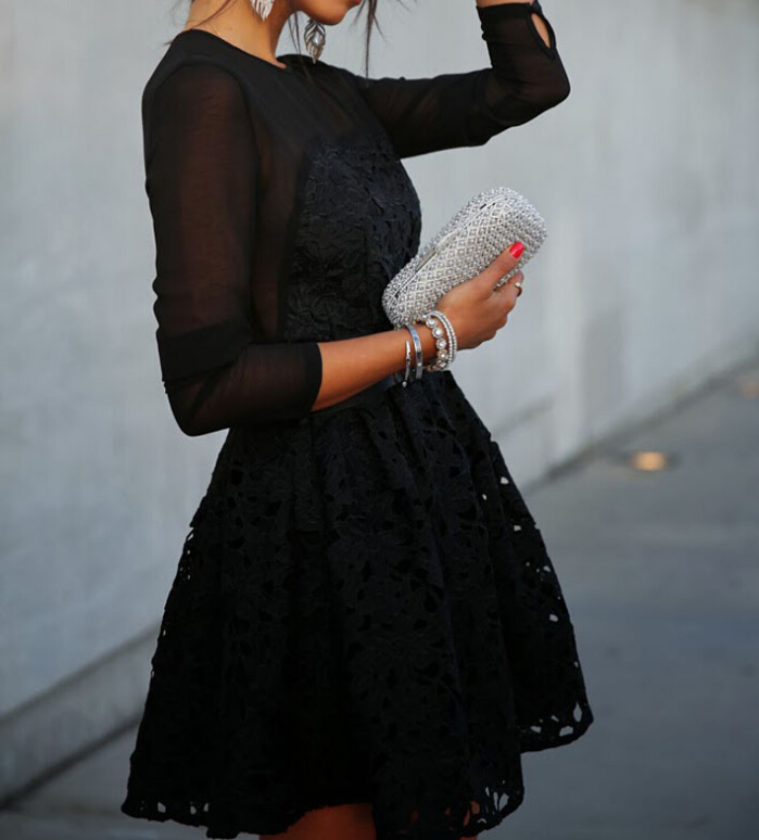 Lace Embroidered Dress on Luulla